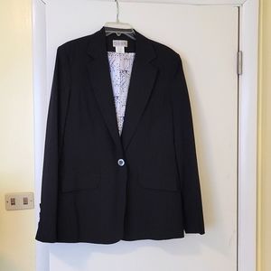 Tall Girl Black One-button Blazer